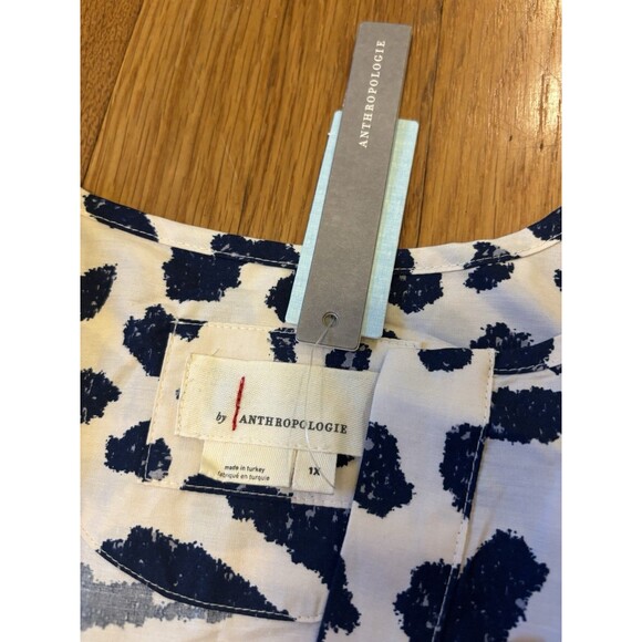 NWT Anthropologie SOMERSET Maxi Dress Long sleeve poplin edition Size 1X Blue - Picture 5 of 8